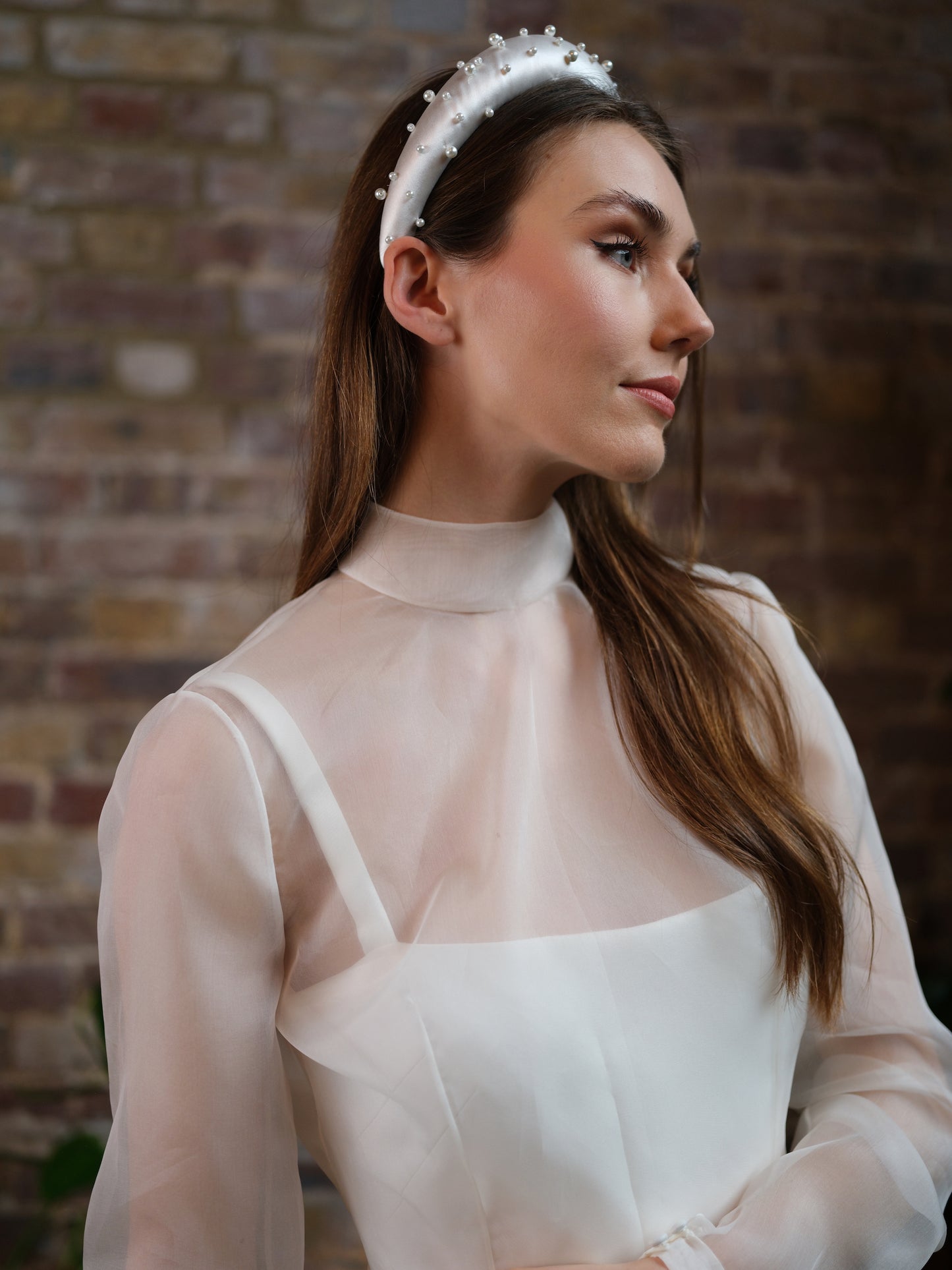 Silk Pearl Bridal Headband