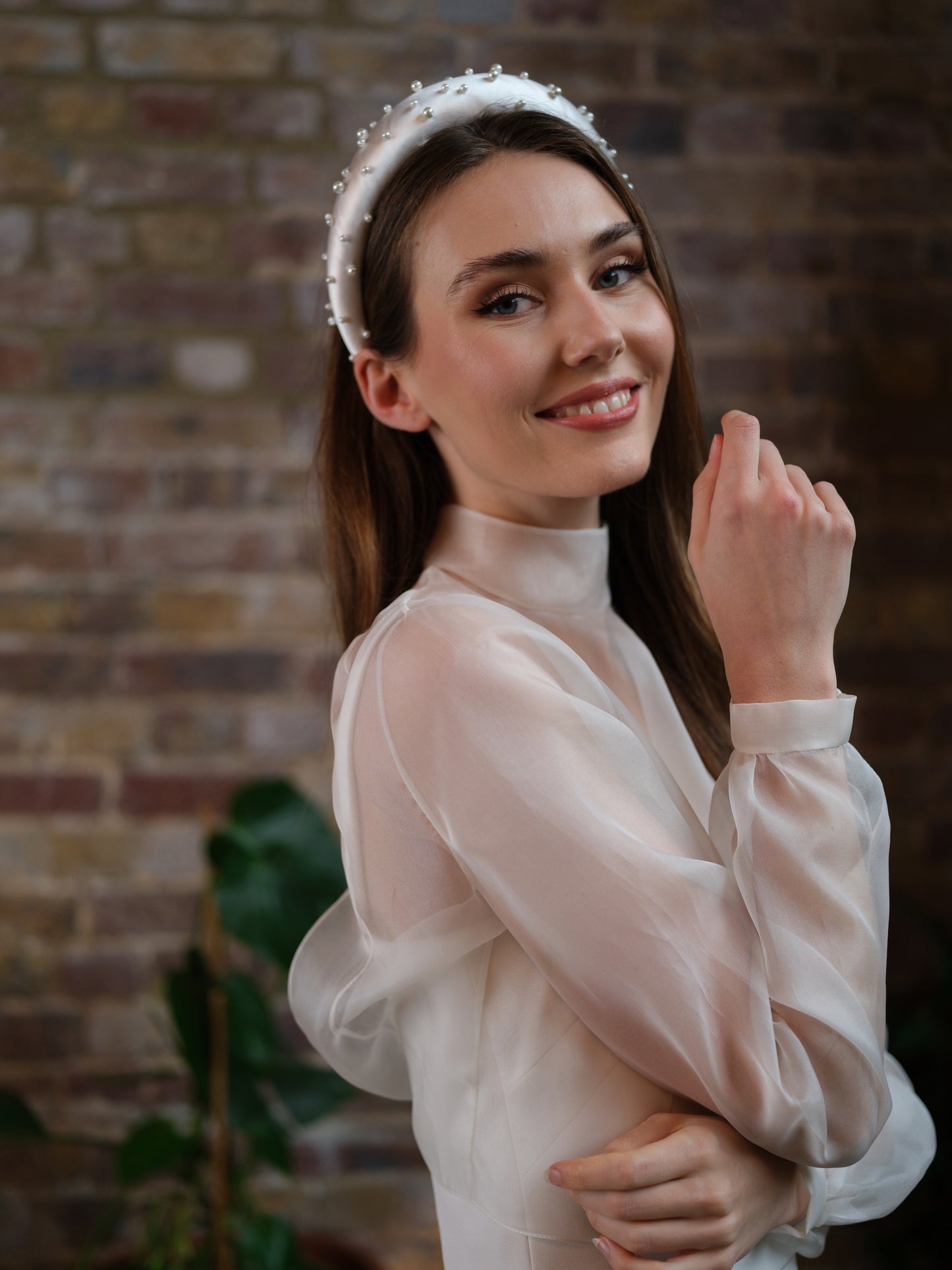 Silk Pearl Bridal Headband