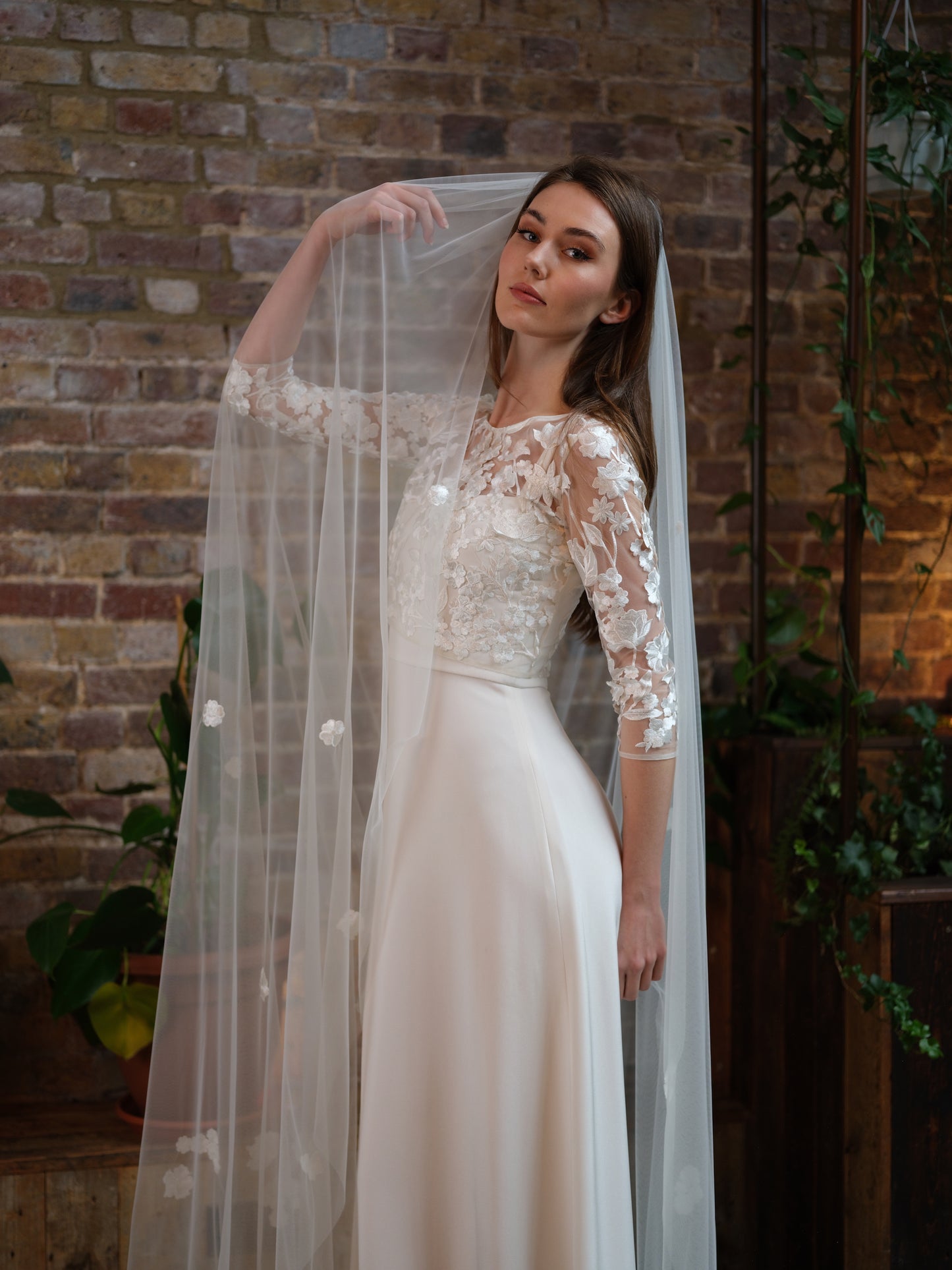 Blossom Long, Floral Veil