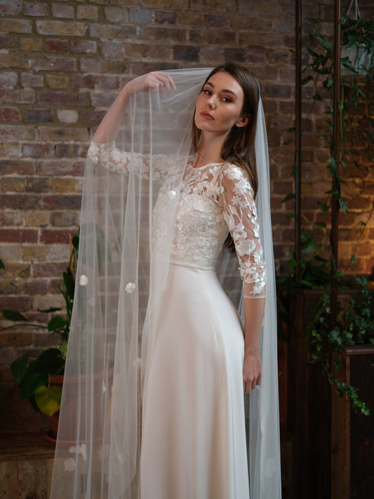 Blossom Long, Floral Veil