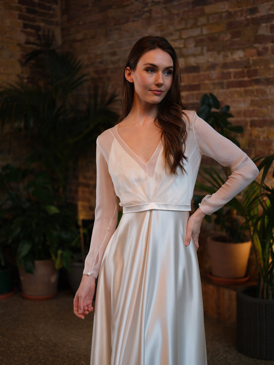 Courteney V Neck Bridal Top