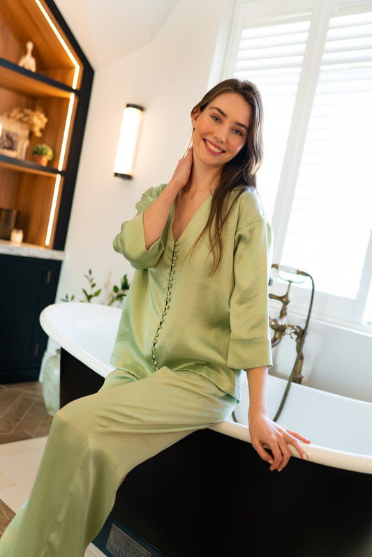 Winter Bride PJ Set - Green TENCEL