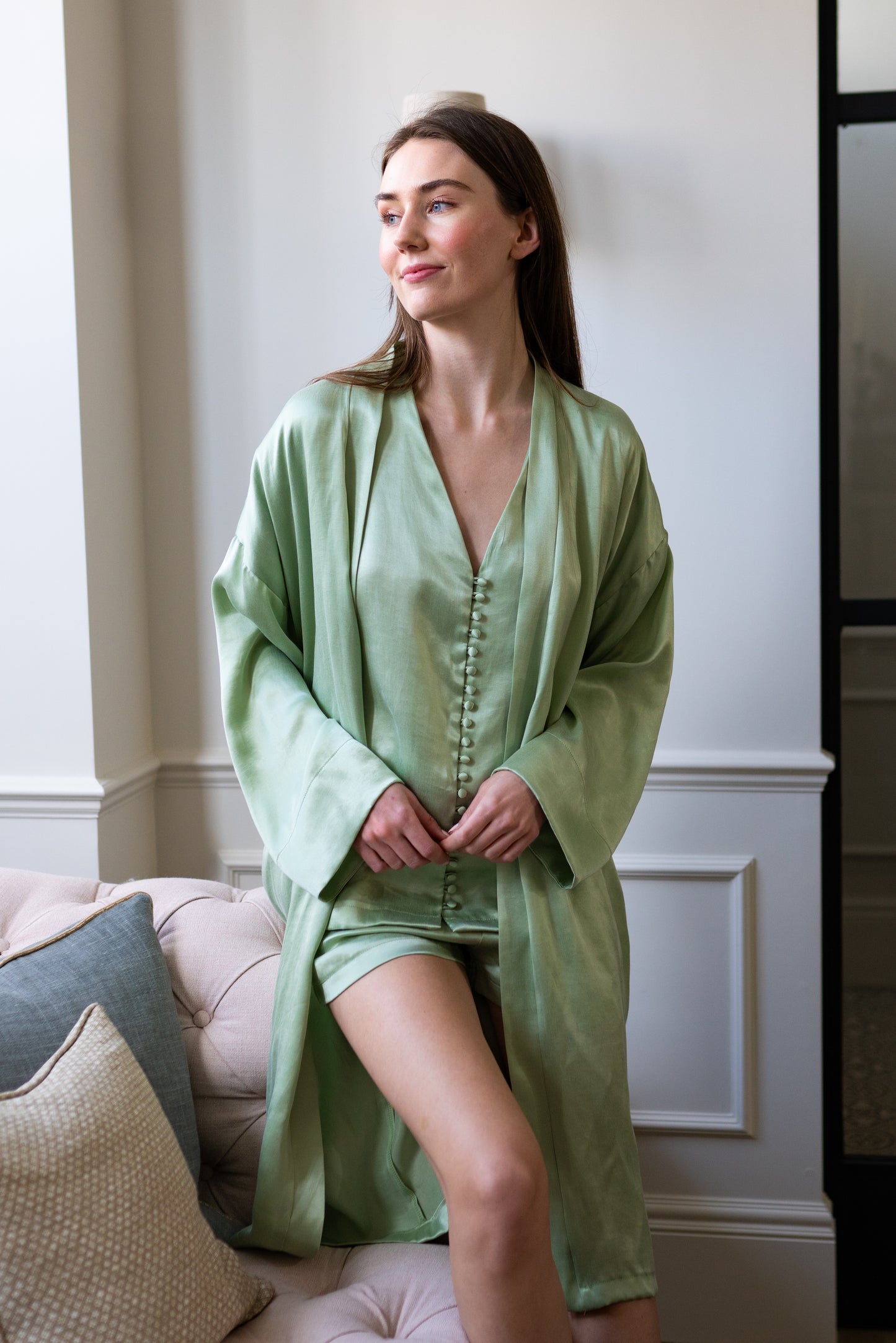 Summer Bridal PJ Set - Green TENCEL